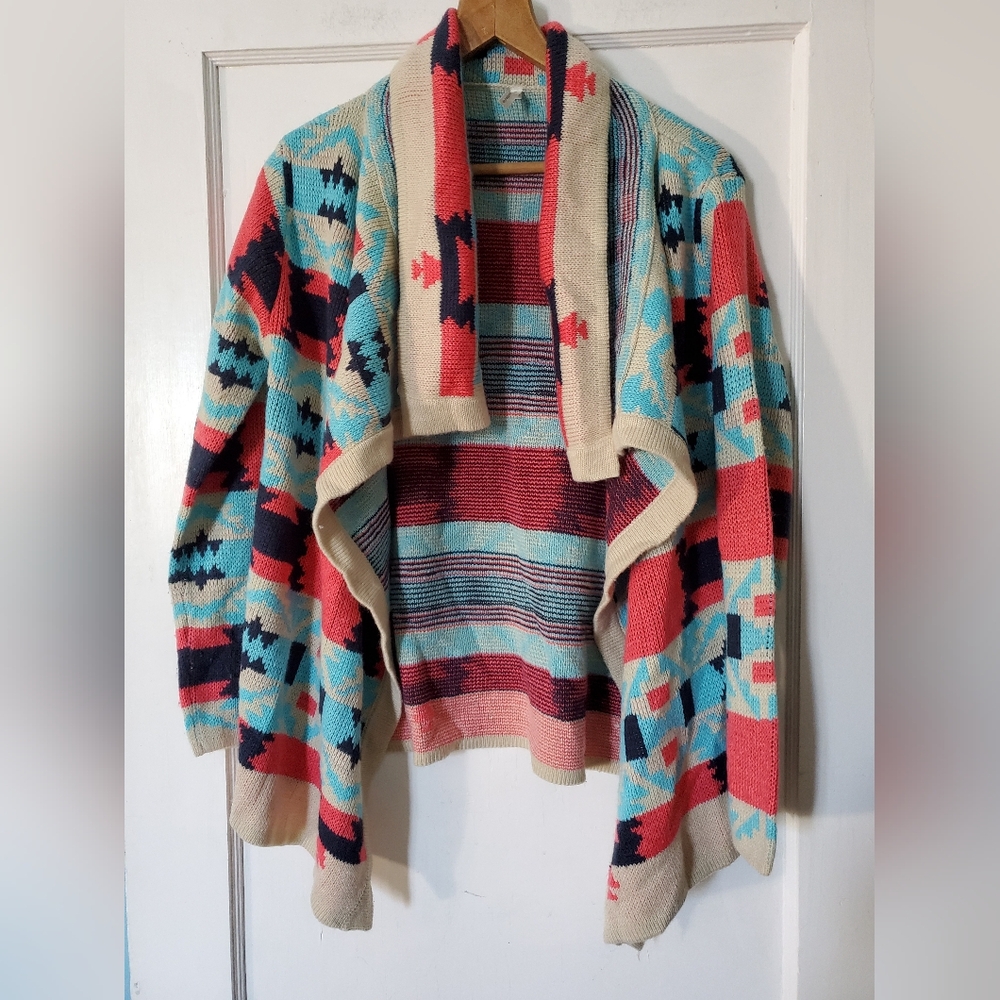 Colorful Cute Western Aztec Cardigan💖🩵